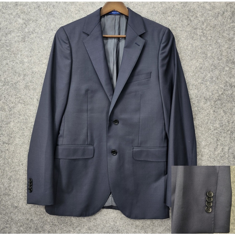 Paul Betenly Sport Coat Mens 34R XS Navy Wool Suit Old Money Lanificio FILARTE